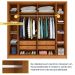 Guarda-Roupa Casal Vicenzo sem Pés 6 Portas 4 Gavetas Cinamomo e Off White