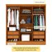 Guarda-Roupa Casal Vietri com Pés 6 PT 4 GV Cinamomo e Off White
