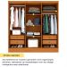 Guarda-Roupa Casal Vietri com Pés 6 PT 4 GV Cinamomo e Off White