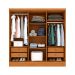 Guarda-Roupa Casal Vietri com Pés 6 Portas 4 Gavetas Cinamomo