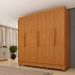Guarda-Roupa Casal Vietri com Pés 6 Portas 4 Gavetas Cinamomo