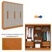 Guarda-Roupa Casal Vietri com Pés 6 Portas 4 Gavetas Cinamomo e Off White