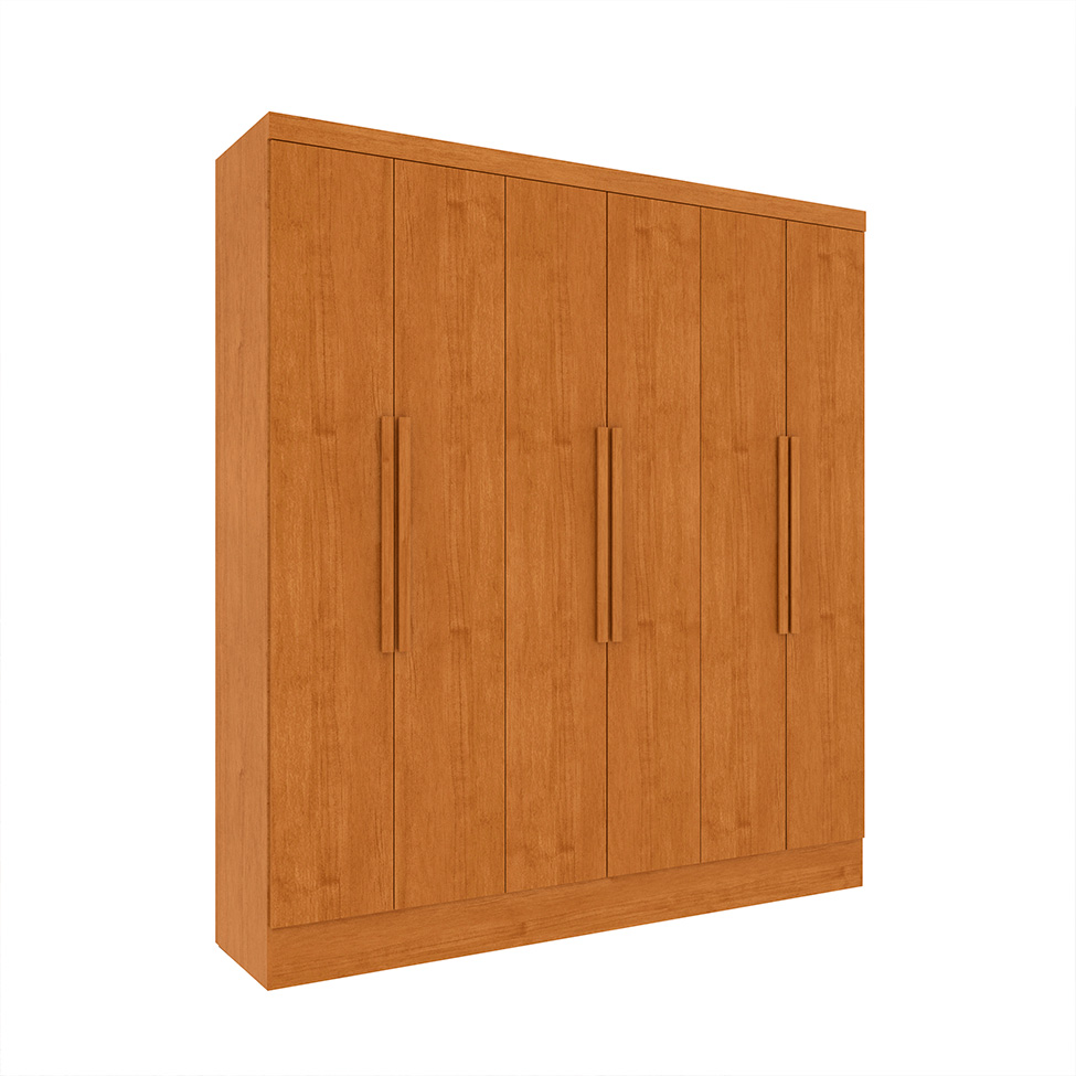 Guarda-Roupa Casal Vietri sem Pés 6 Portas 4 Gavetas Cinamomo