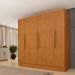 Guarda-Roupa Casal Vietri sem Pés 6 Portas 4 Gavetas Cinamomo