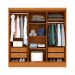 Guarda-Roupa Casal Vietri sem Pés 6 Portas 4 Gavetas Cinamomo e Off White
