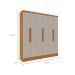 Guarda-Roupa Casal Vietri sem Pés 6 Portas 4 Gavetas Cinamomo e Off White