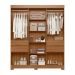 Guarda-Roupa Casal Vizanno 10 Portas 4 Gavetas Amêndola Touch