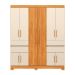 Guarda-Roupa Casal Vizanno 10 Portas 4 Gavetas Cinammon e Off White