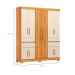 Guarda-Roupa Casal Vizanno 10 Portas 4 Gavetas Cinammon e Off White