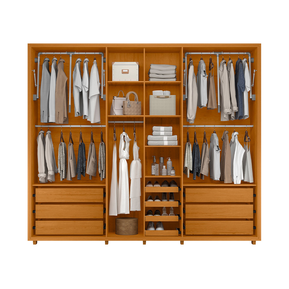 Guarda-Roupa Casal Volpi 6 Portas 6 Gavetas Cinamomo