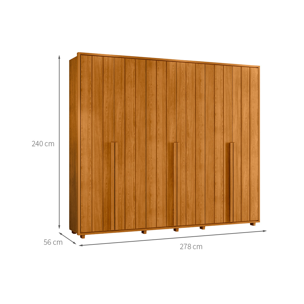Guarda-Roupa Casal Volpi 6 Portas 6 Gavetas Cinamomo
