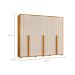 Guarda-Roupa Casal Volpi 6 Portas 6 Gavetas Cinamomo e Off White