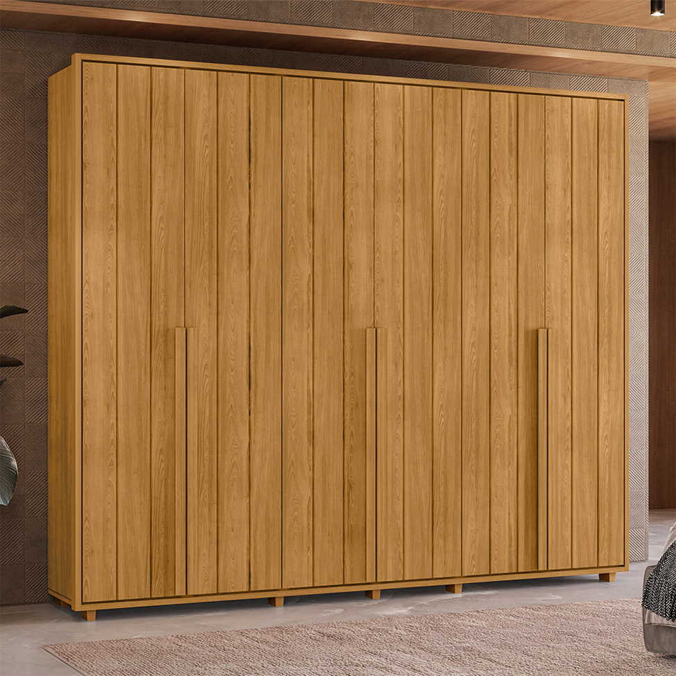 Guarda-Roupa Casal Volpi 6 Portas 6 Gavetas Cumaru
