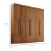 Guarda-Roupa Casal Xangai 6 Portas 2 Gavetas Imbuia