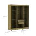 Guarda-Roupa Casal York 6 Portas 2 Gavetas Freijó e Off White