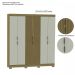 Guarda-Roupa Casal York 6 Portas 2 Gavetas Freijó e Off White