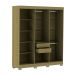 Guarda-Roupa Casal York 6 Portas 2 Gavetas Freijó e Off White