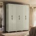 Guarda-Roupa Casal York 6 Portas 2 Gavetas Off White
