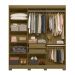 Guarda-Roupa Casal York 6 Portas 2 Gavetas Off White e Freijó