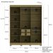 Guarda-Roupa Casal York 6 Portas 2 Gavetas Off White e Freijó