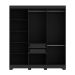 Guarda-Roupa Casal York 6 Portas 2 Gavetas Preto