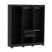 Guarda-Roupa Casal York 6 Portas 2 Gavetas Preto