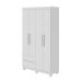 Guarda-Roupa Casal Zeus com Pés 4 Portas 2 Gavetas Branco