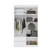 Guarda-Roupa Casal Zeus com Pés 4 Portas 2 Gavetas Branco