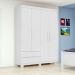 Guarda-Roupa Casal Zeus com Pés 4 Portas 2 Gavetas Branco