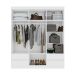 Guarda-Roupa Casal Zeus com Pés 6 Portas 4 Gavetas Branco