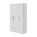 Guarda-Roupa Casal Zeus sem Pés 4 Portas 2 Gavetas Branco