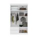 Guarda-Roupa Casal Zeus sem Pés 4 Portas 2 Gavetas Branco