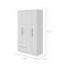 Guarda-Roupa Casal Zeus sem Pés 4 Portas 2 Gavetas Branco