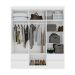 Guarda-Roupa Casal Zeus sem Pés 6 Portas 4 Gavetas Branco