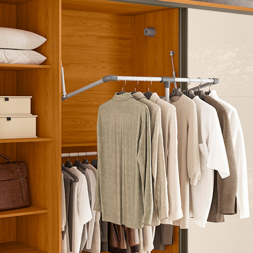 Guarda-Roupa Casal com 1 Espelho Dali 2 Portas 8 Gavetas Cinamomo e Off White