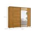 Guarda-Roupa Casal com 1 Espelho Dali 2 Portas 8 Gavetas Cumaru e Opala