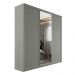 Guarda-Roupa Casal com 1 Espelho Geneve 3 PT 4 GV Cinza
