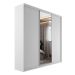 Guarda-Roupa Casal com 1 Espelho Geneve 3 Portas 4 Gavetas Branco