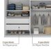 Guarda-Roupa Casal com 1 Espelho Lugano 3 Portas 4 Gavetas Carvalho
