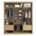 Guarda-Roupa Casal com 1 Espelho Lugano 3 Portas 4 Gavetas Carvalho