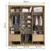 Guarda-Roupa Casal com 1 Espelho Lugano 3 Portas 4 Gavetas Carvalho