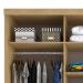 Guarda-Roupa Casal com 1 Espelho Lugano 3 Portas 4 Gavetas Carvalho