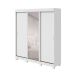 Guarda-Roupa Casal com 1 Espelho Saion com Pés 3 Portas 3 Gavetas Branco
