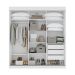 Guarda-Roupa Casal com 1 Espelho Saion sem Pés 3 Portas 3 Gavetas Branco