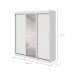 Guarda-Roupa Casal com 1 Espelho Saion sem Pés 3 Portas 3 Gavetas Branco