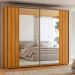Guarda-Roupa Casal com 2 Espelhos Dali 2 Portas 8 Gavetas Cinamomo
