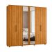 Guarda-Roupa Casal com 2 Espelhos Miro 6 Portas 4 Gavetas Cinamomo
