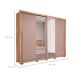 Guarda-Roupa Casal com 2 Espelhos Praticus 2 Portas 4 Gavetas Buriti e Fendi