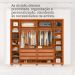 Guarda-Roupa Casal com 2 Espelhos Quintus Ripado 6 Portas 6 Gavetas Freijó e Off White