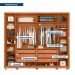 Guarda-Roupa Casal com 2 Espelhos Quintus Ripado 6 Portas 6 Gavetas Freijó e Off White
